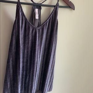 purple velvet tank top